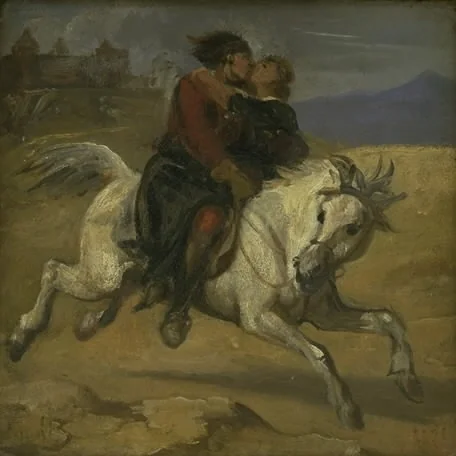 En bortførelsesscene, detail