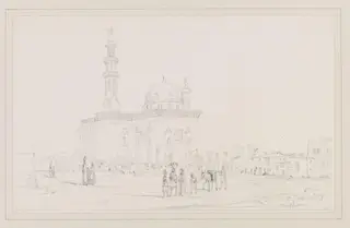 Exterior of the Mosque Sultan Hassan, Cairo, by Owen Jones, 1832