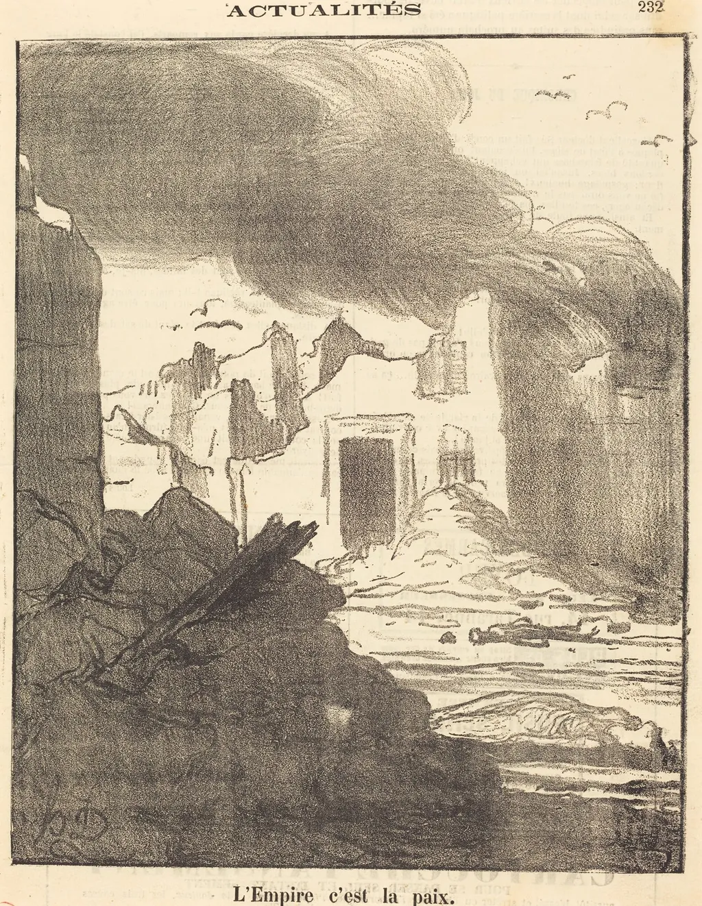 L'empire c'est la paix, by Honoré Daumier, 1870