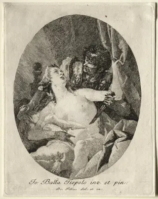 Tarquin and Lucretia, by Giovanni Domenico Tiepolo, 1704