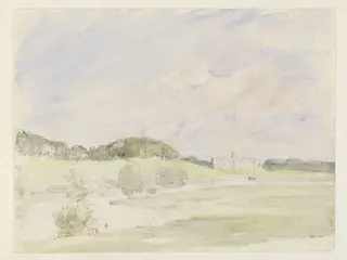 Petworth House from the Park, by John Constable, watercolor, 1834