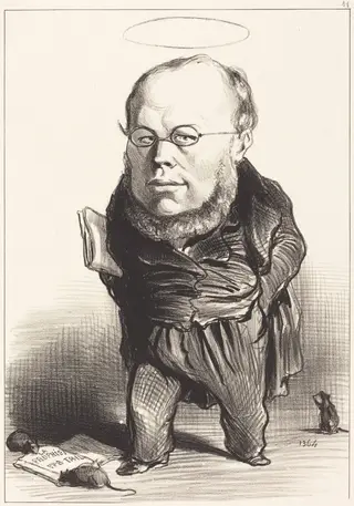 P.J. Proudhon, by Honoré Daumier, ink, 1849
