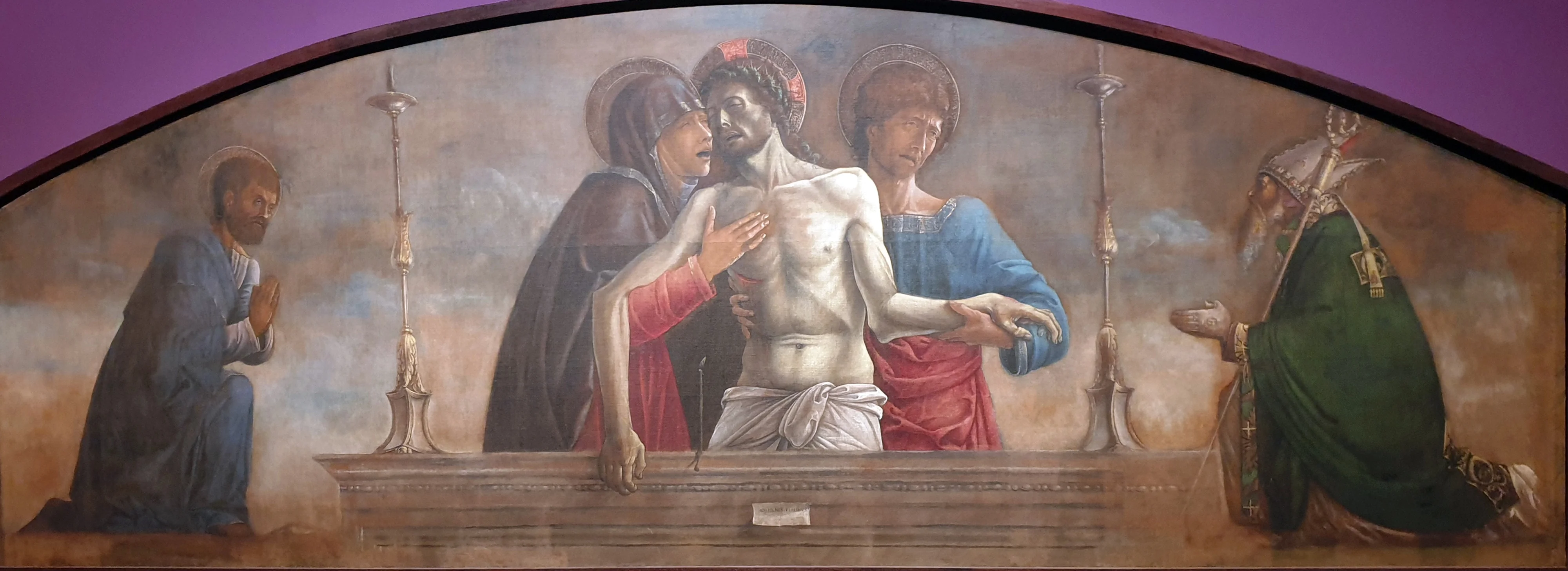 The Lamentation with Saints Mark and Nicholas of Bari, detail