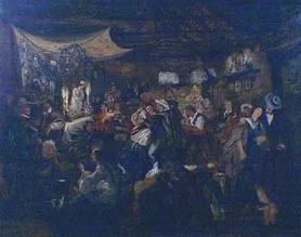 El velatorio del angelito, costumbre popular chilena, detail