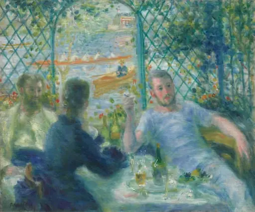 Lunch at the Restaurant Fournaise (The Rowers' Lunch), by Auguste Renoir, oil, 1875