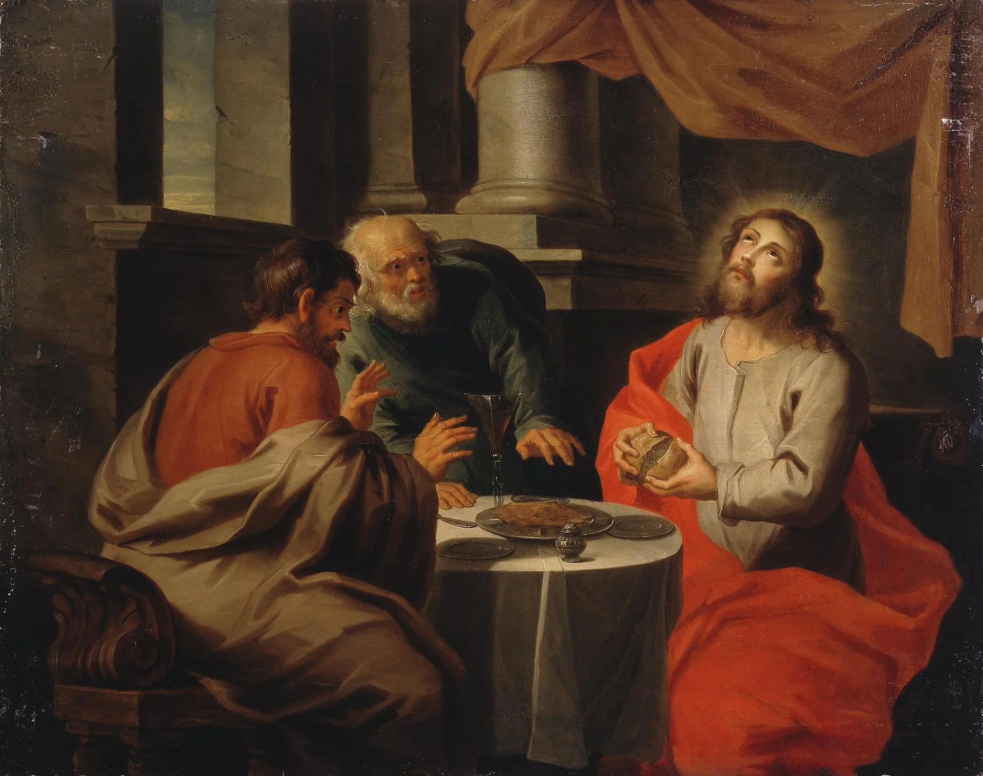 Christ and his Disciples in Emmaus, detail