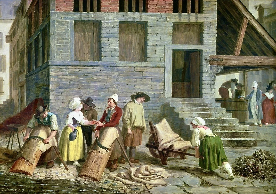 Une tannerie, detail
