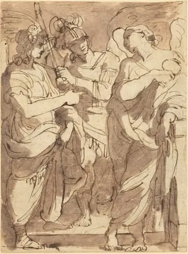 Allegory of Justice, by Felice Giani, chalk, 1790