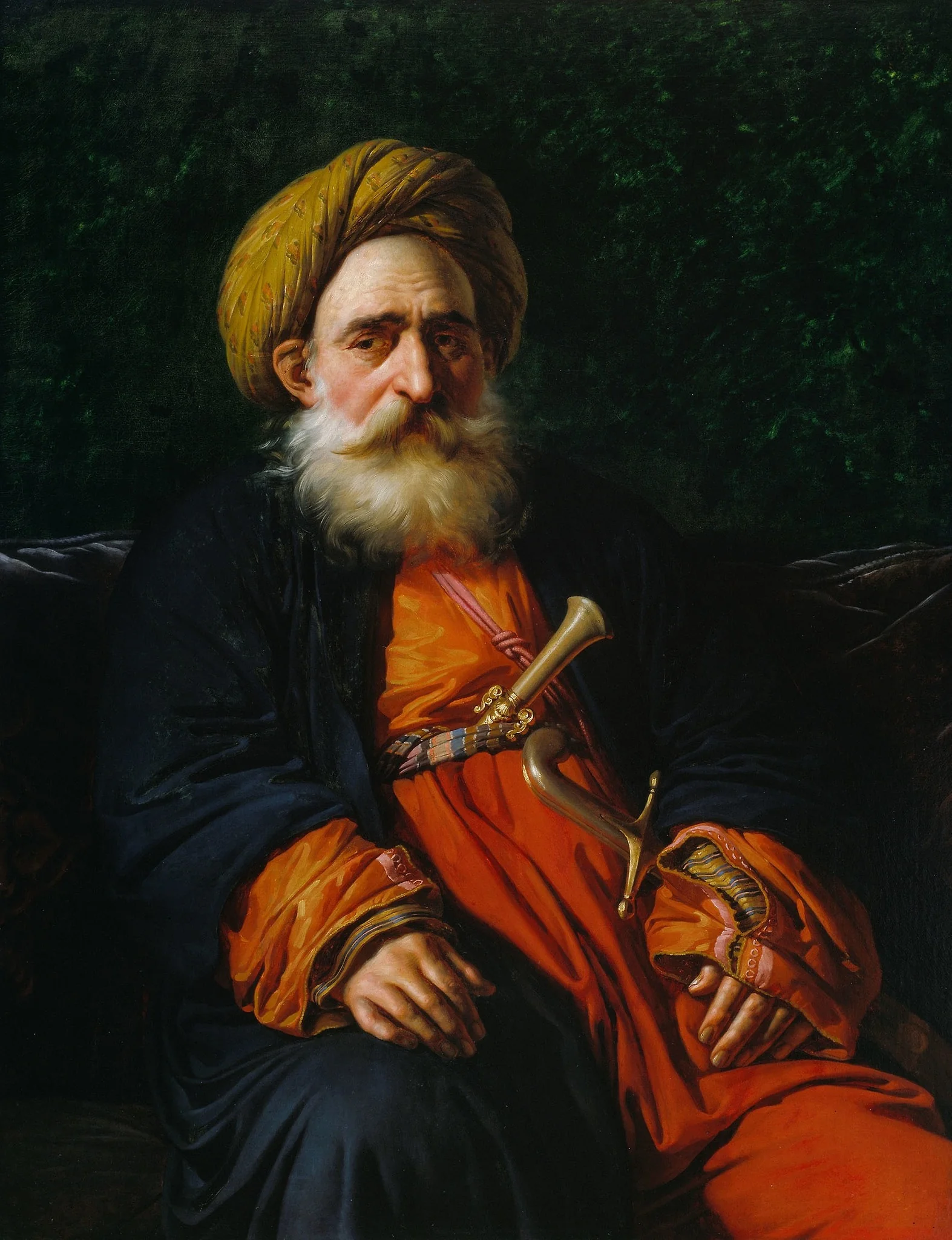 Portrait of the Katchef Dahouth, Christian Mameluke, detail