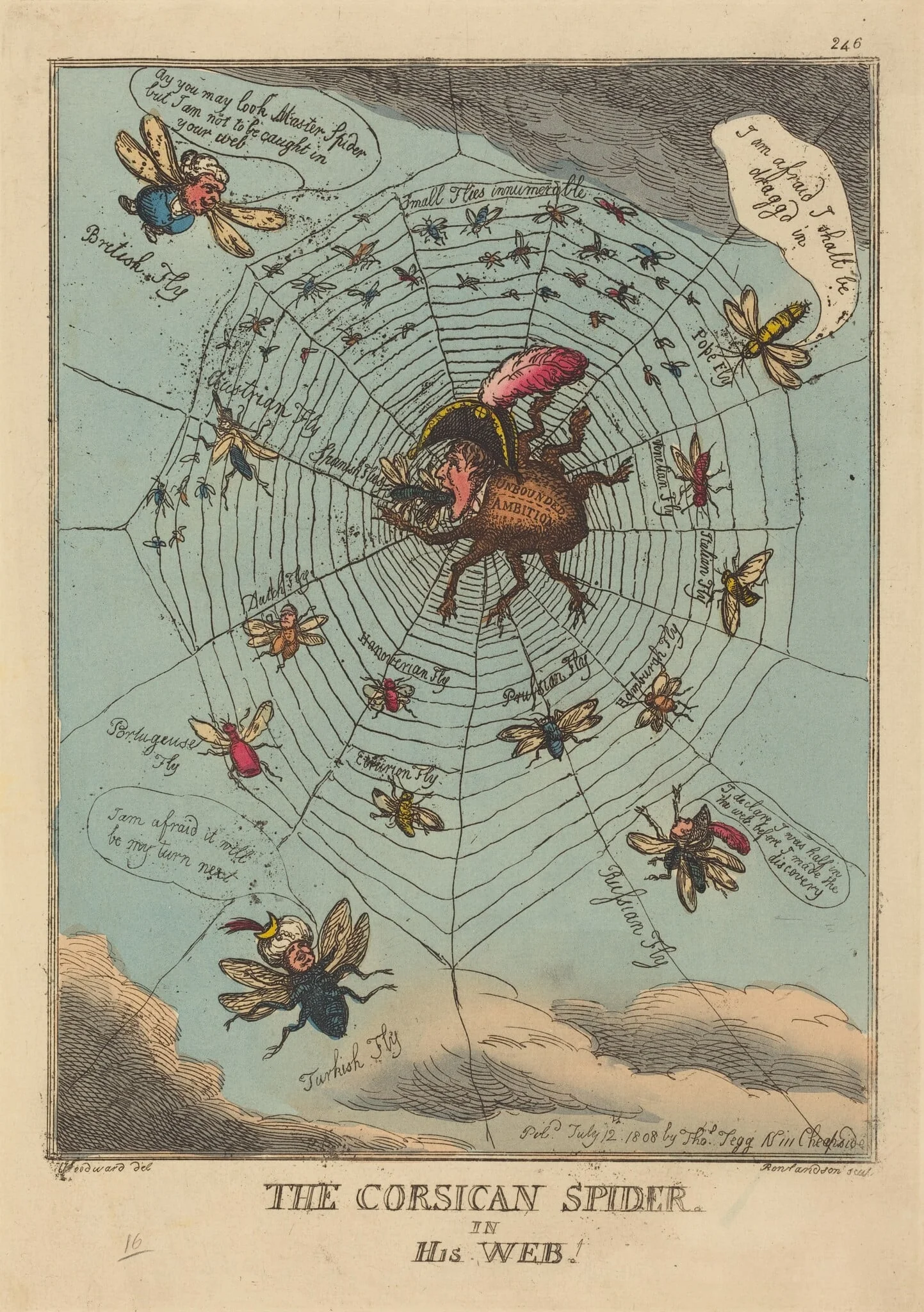 The Corsican Spider in his Web, detail
