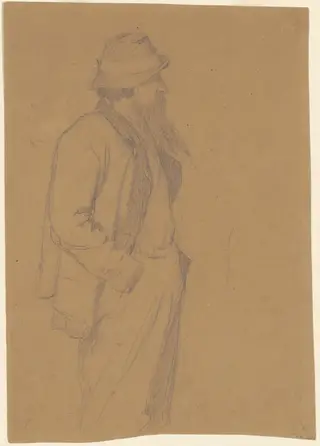 Fisherman, by Eastman Johnson, graphite, 1864
