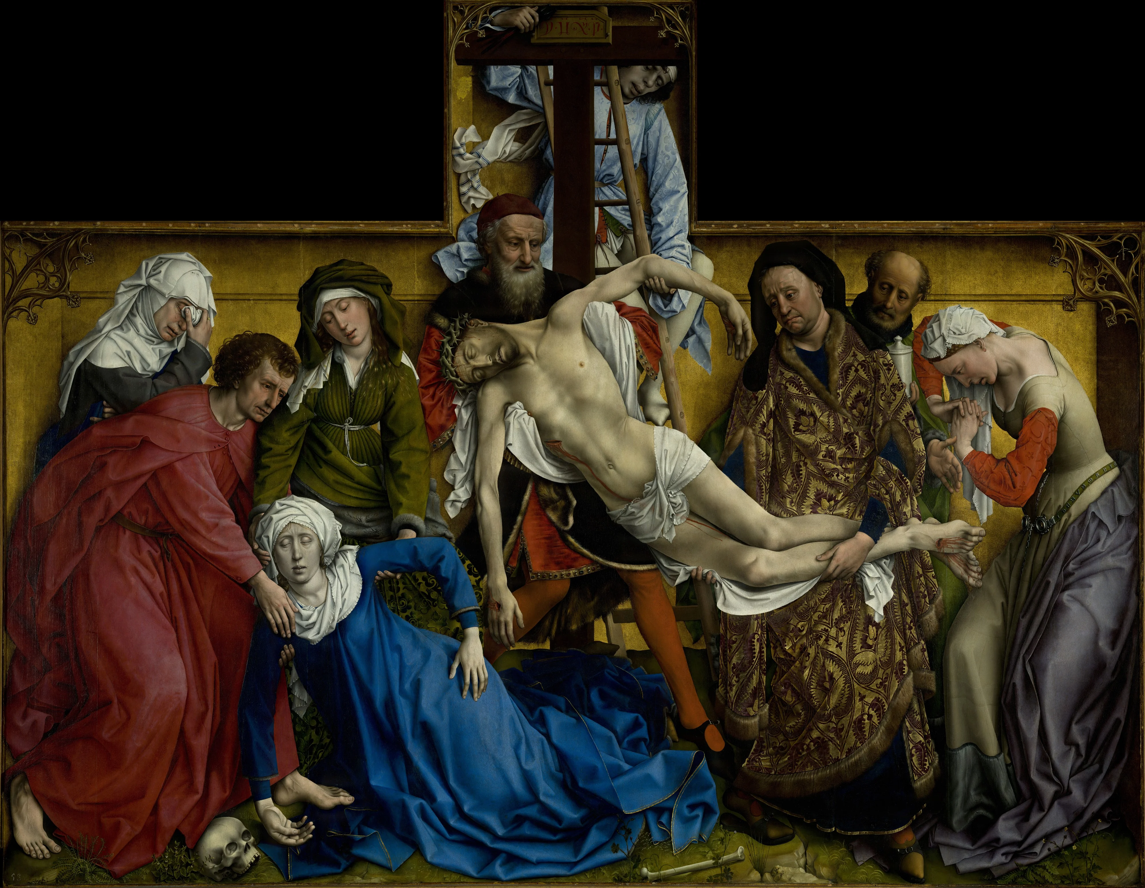 The Descent from the Cross, detail
