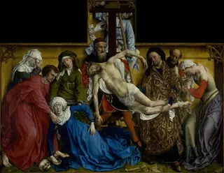 The Descent from the Cross, by Rogier van der Weyden, oil, 1440