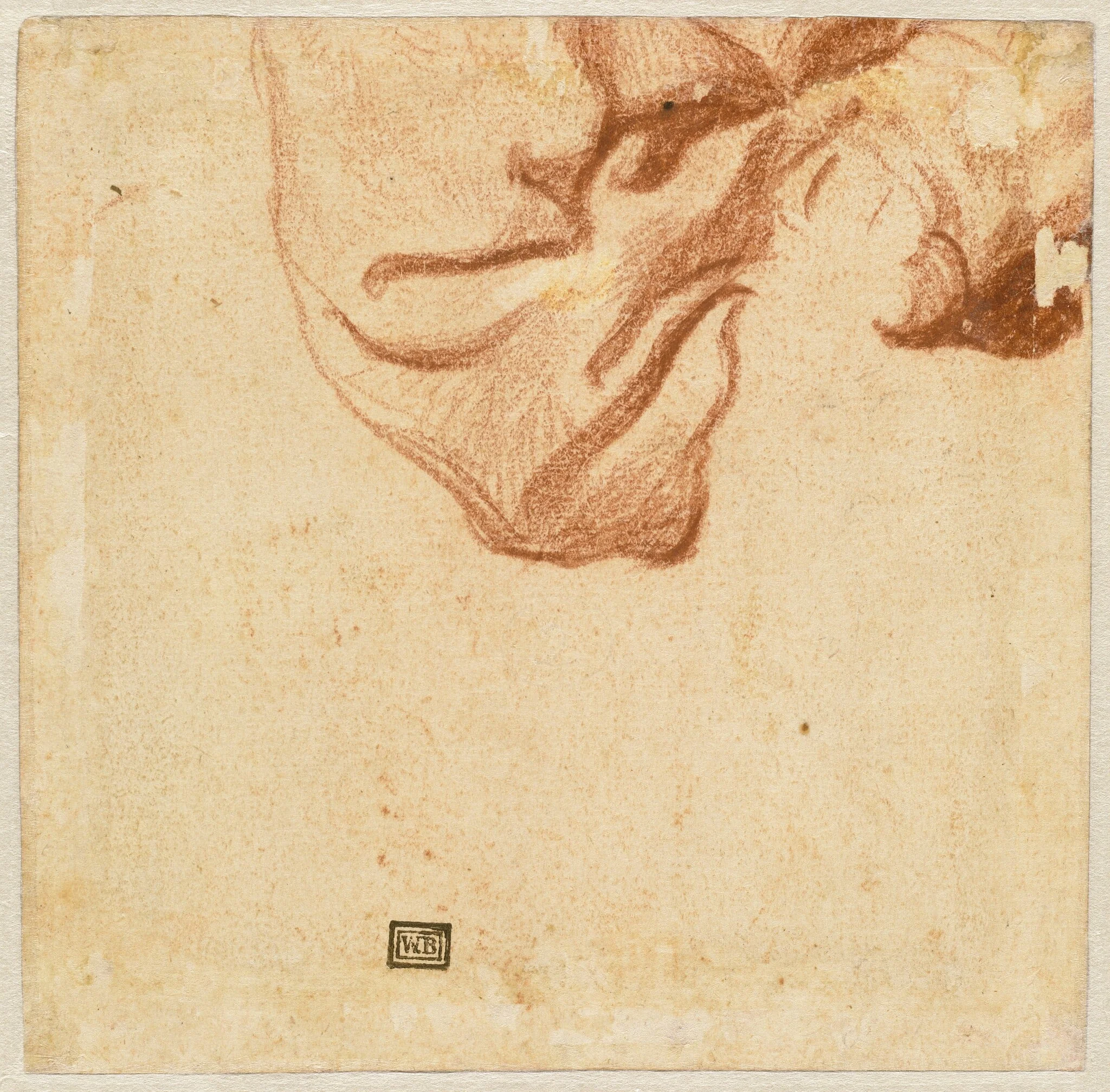 Drapery Study (verso), detail