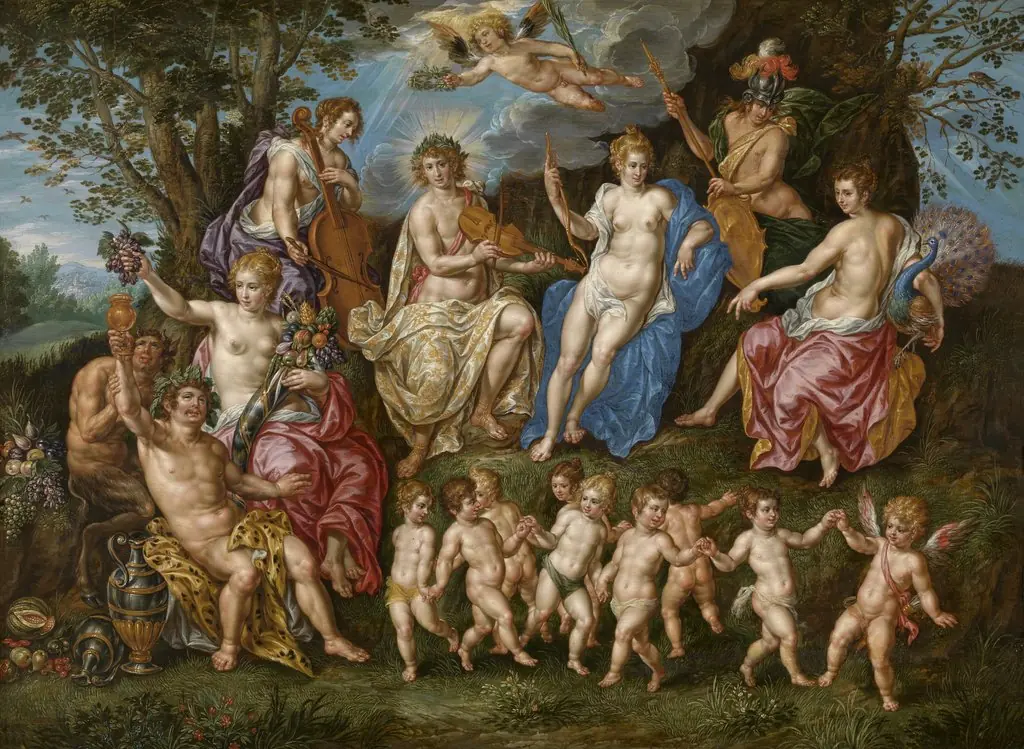 Parnassus, by Hendrick de Clerck, oil, 1613