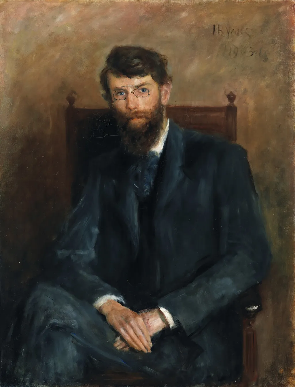 Portrait of AE (George W. Russell) (1867-1935), Poet, by John Butler Yeats, oil, 1903