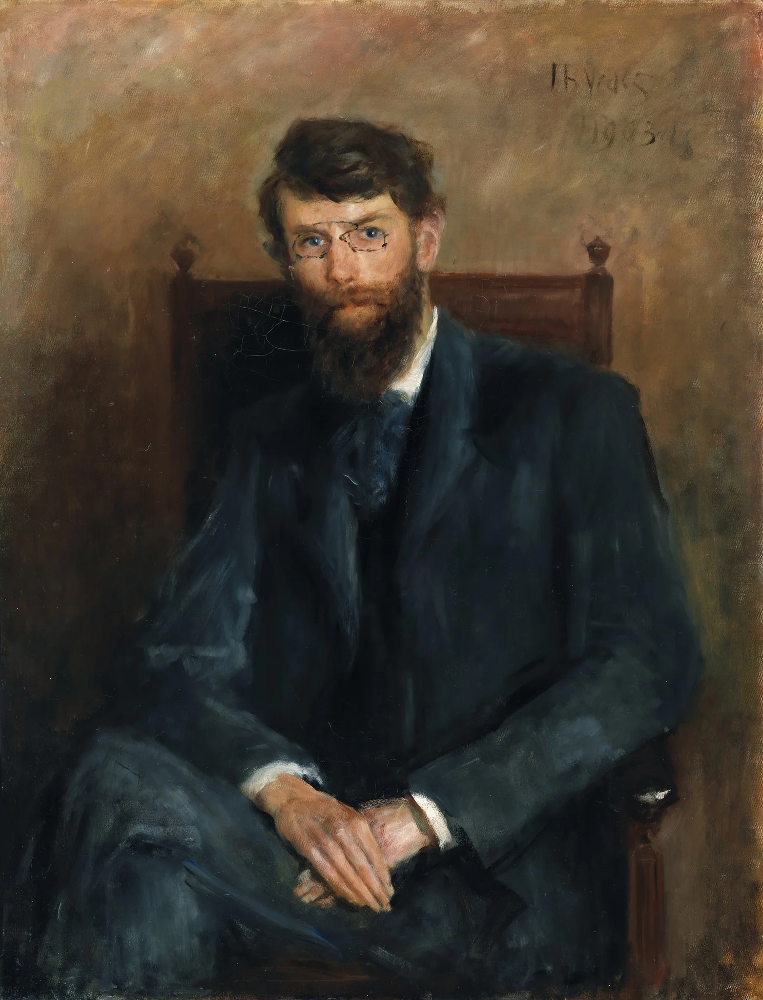 Portrait of AE (George W. Russell) (1867-1935), Poet, detail