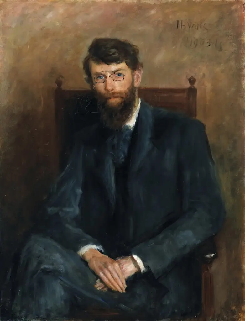 Portrait of AE (George W. Russell) (1867-1935), Poet, by John Butler Yeats, oil, 1903