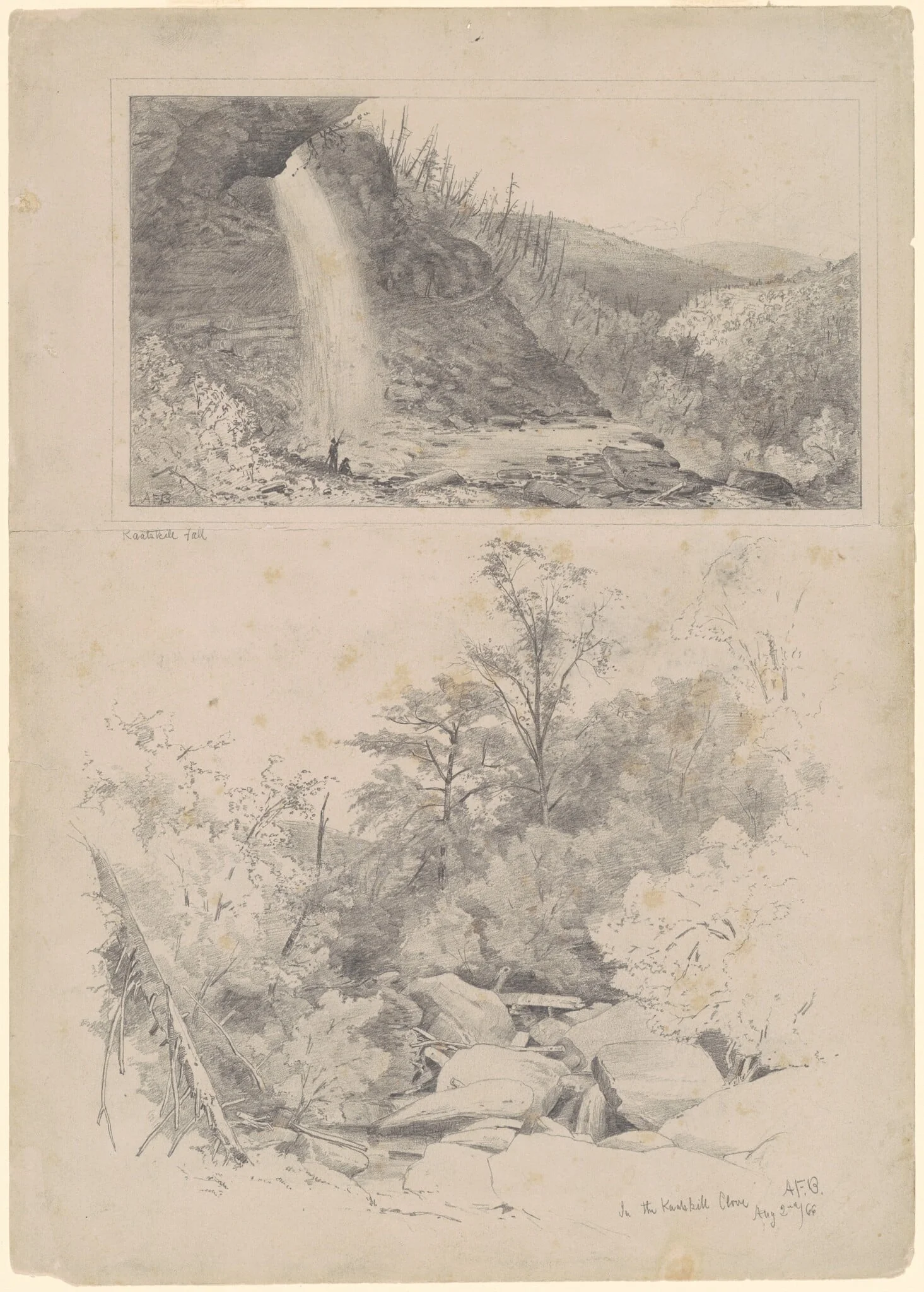 Kaatskill Fall; and In the Kaatskill Clove, detail