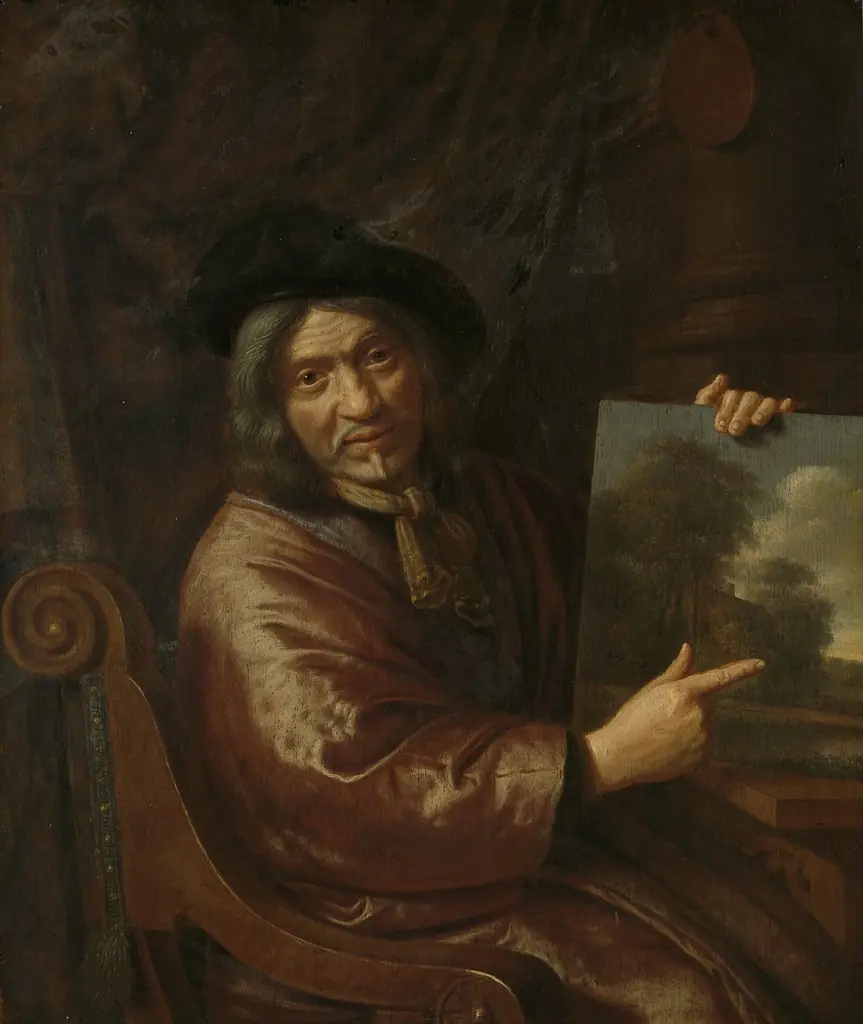 Self portrait, by Pieter van Asch, oil