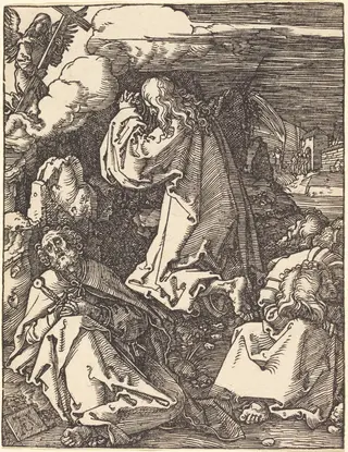 Christ on the Mount of Olives, by Albrecht Dürer, ink, 1510