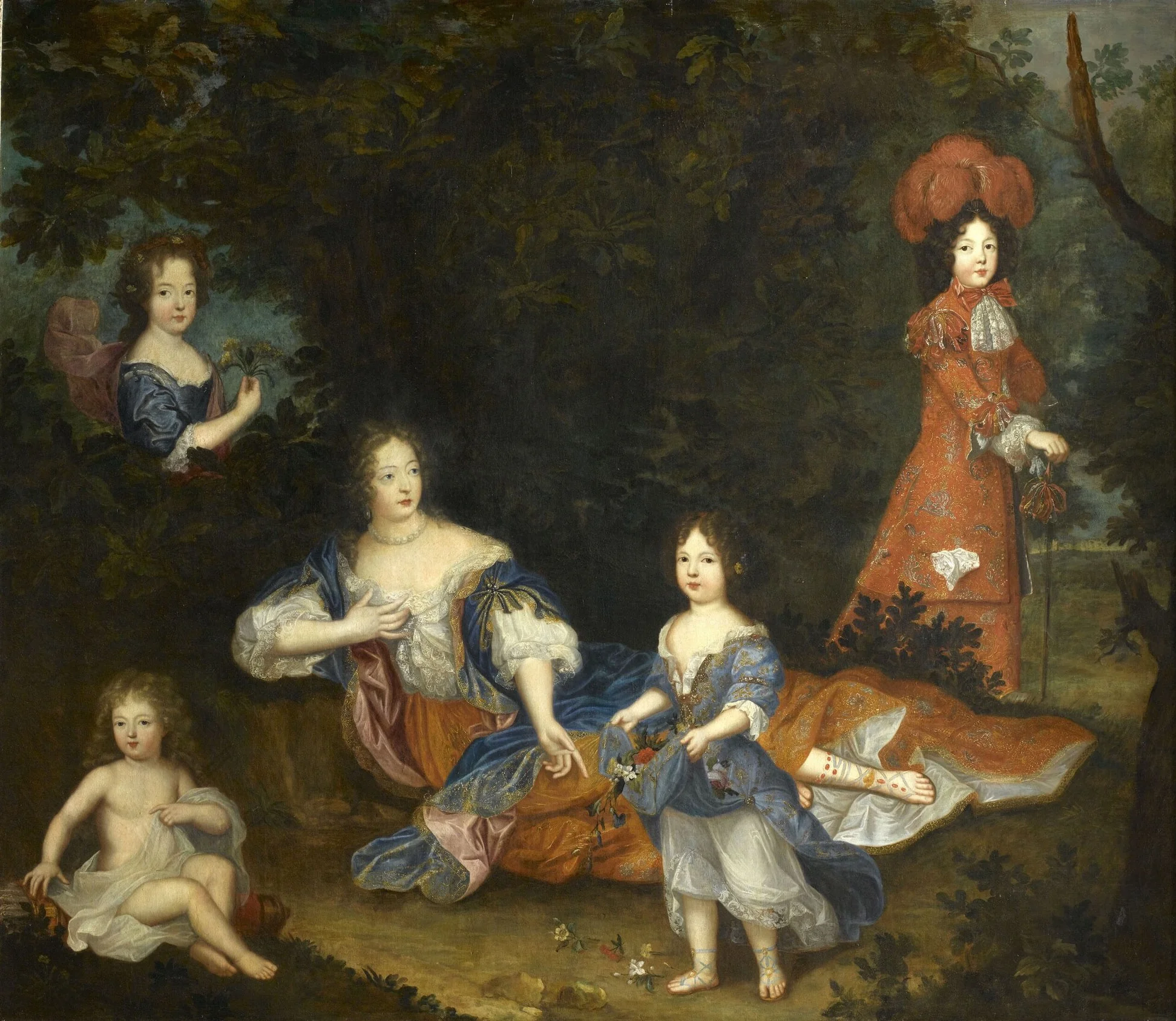 Françoise-Athénaïs de Rochechouart, Marquise de Montespan and her children, detail