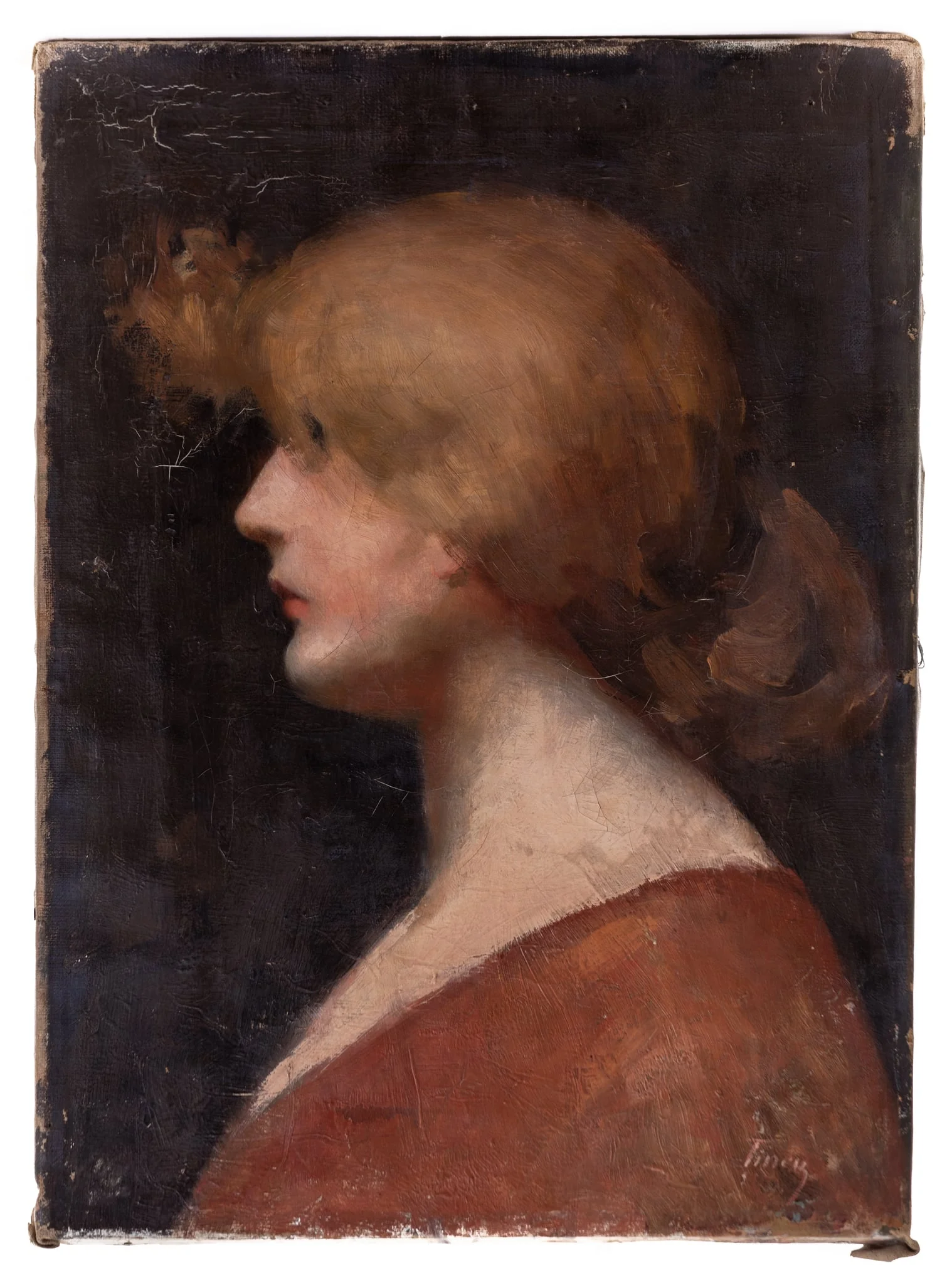 Profil de fată, detail