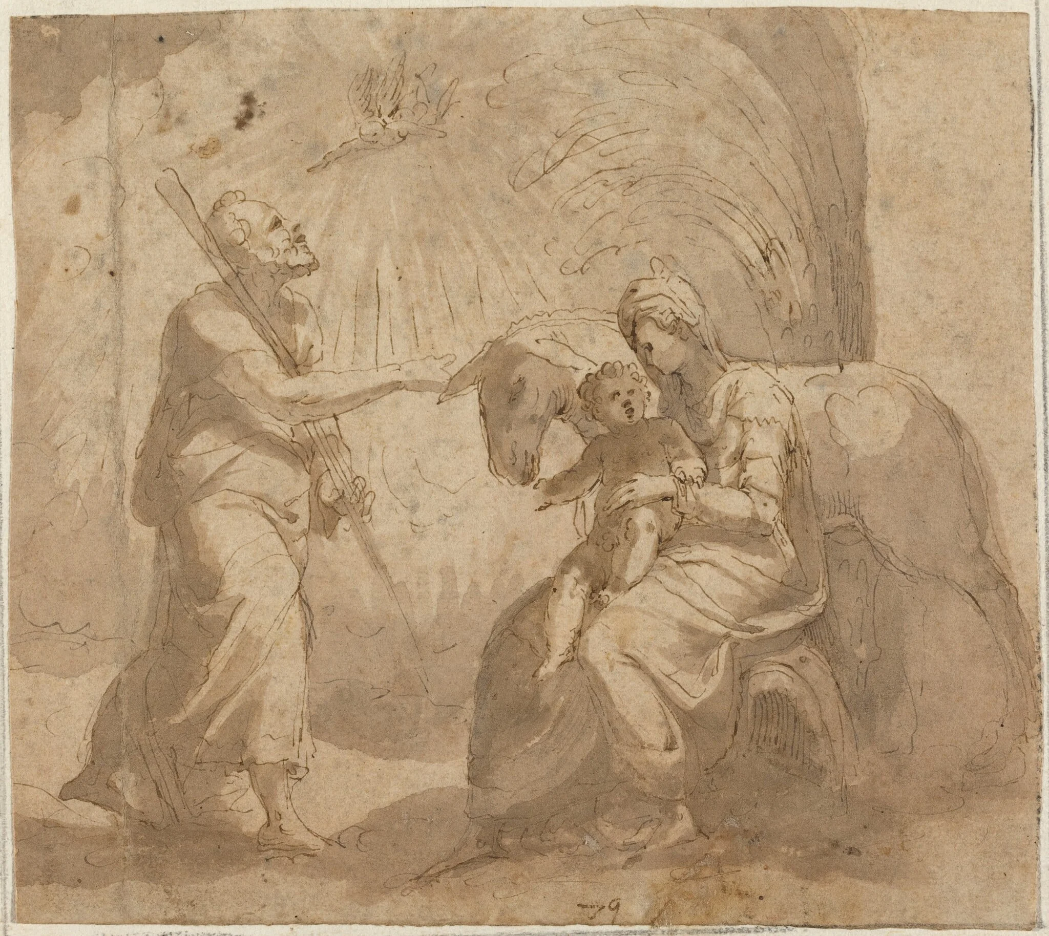 The Rest on the Flight into Egypt, detail