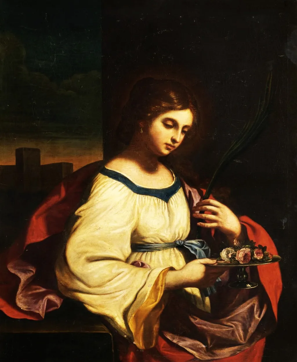 Saint Agatha, by Guercino, oil, 1638
