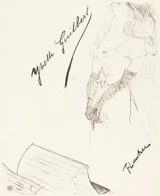 Frontispiece, by Henri de Toulouse-Lautrec, ink, 1898