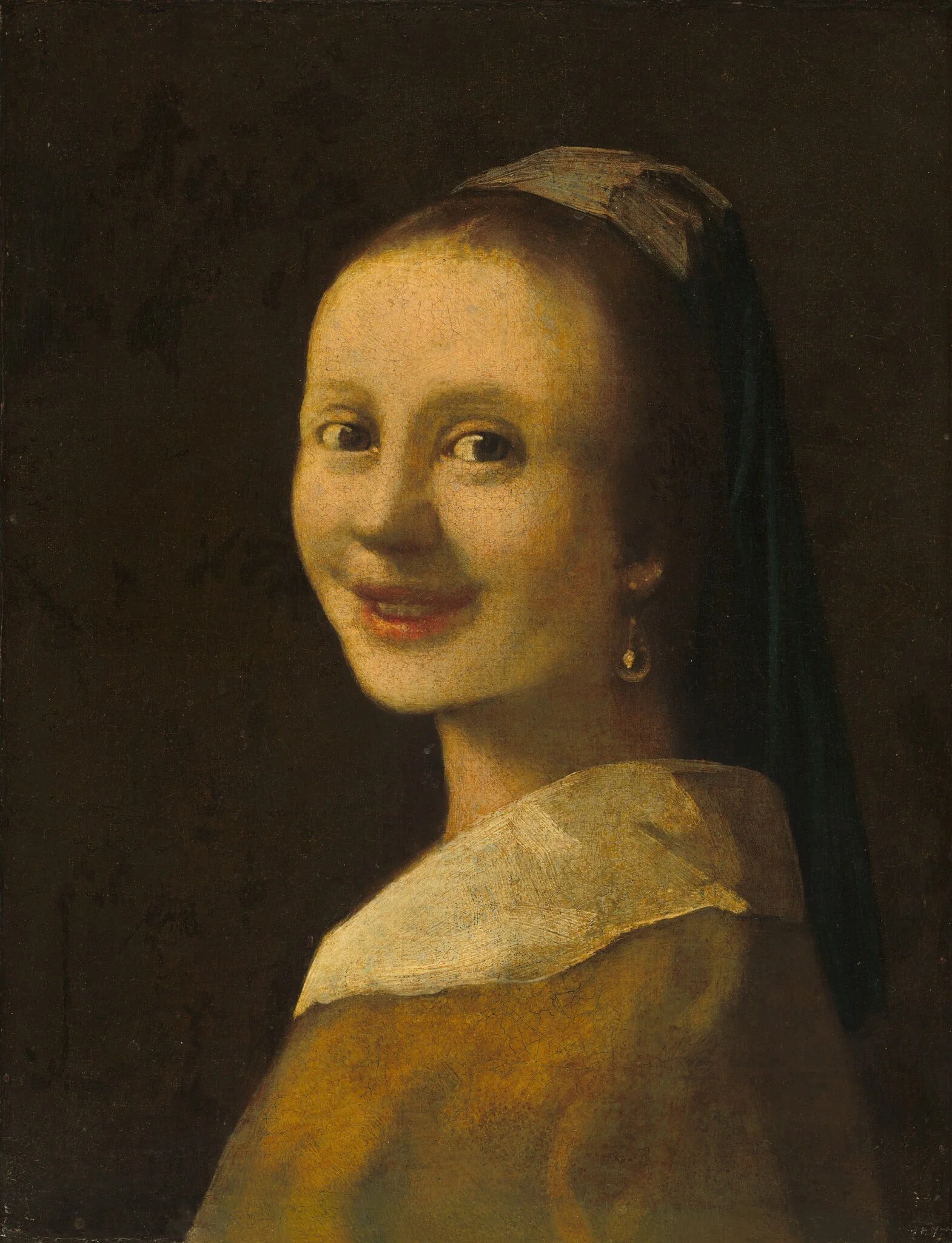 The Smiling Girl, detail