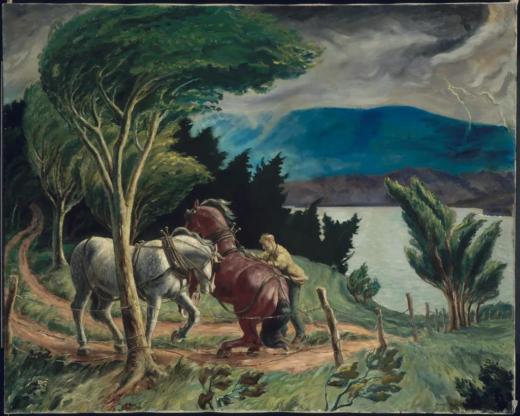 Storm Over Lake Otsego, by John Steuart Curry, oil, 1929