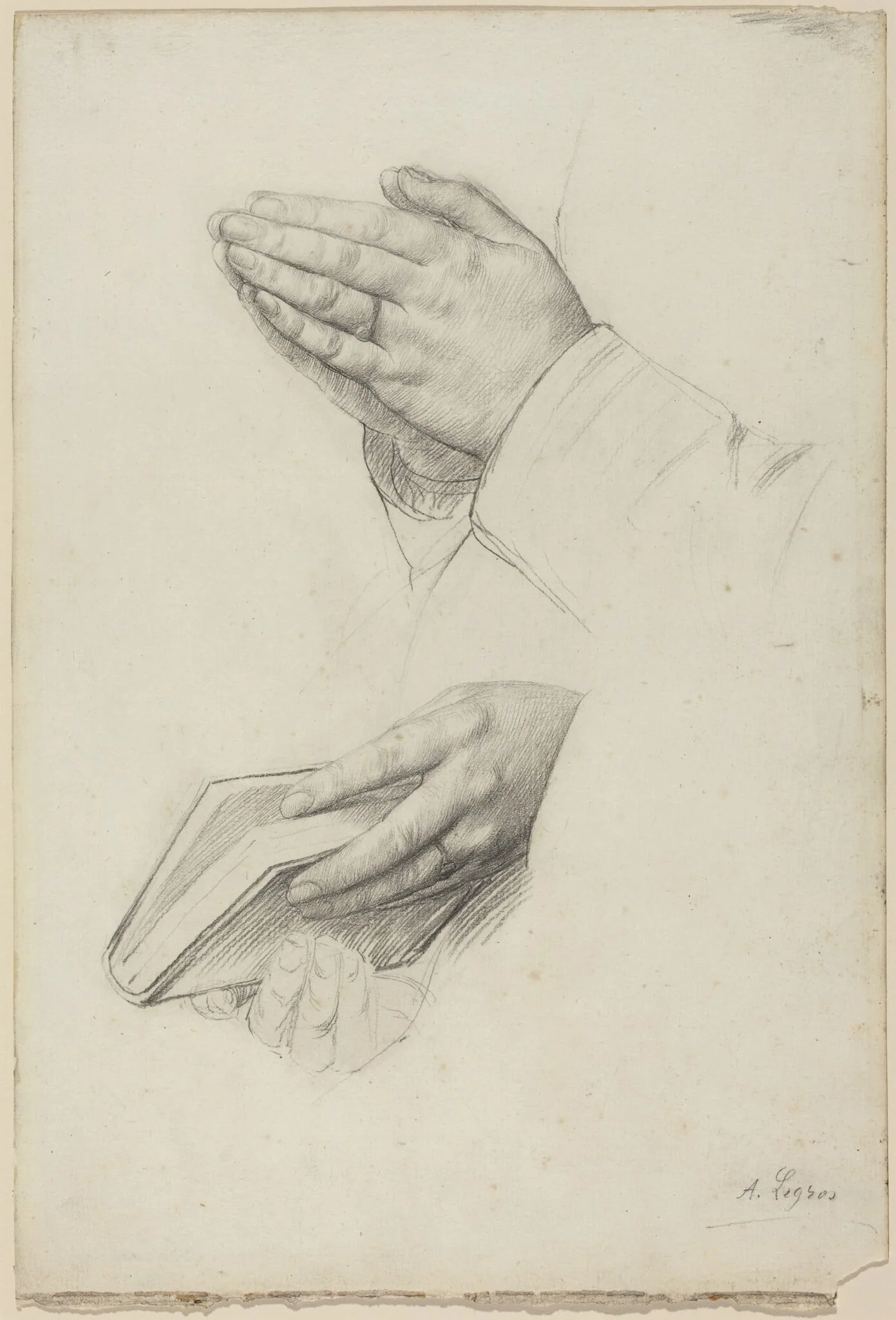 Two Studies of Hands, detail