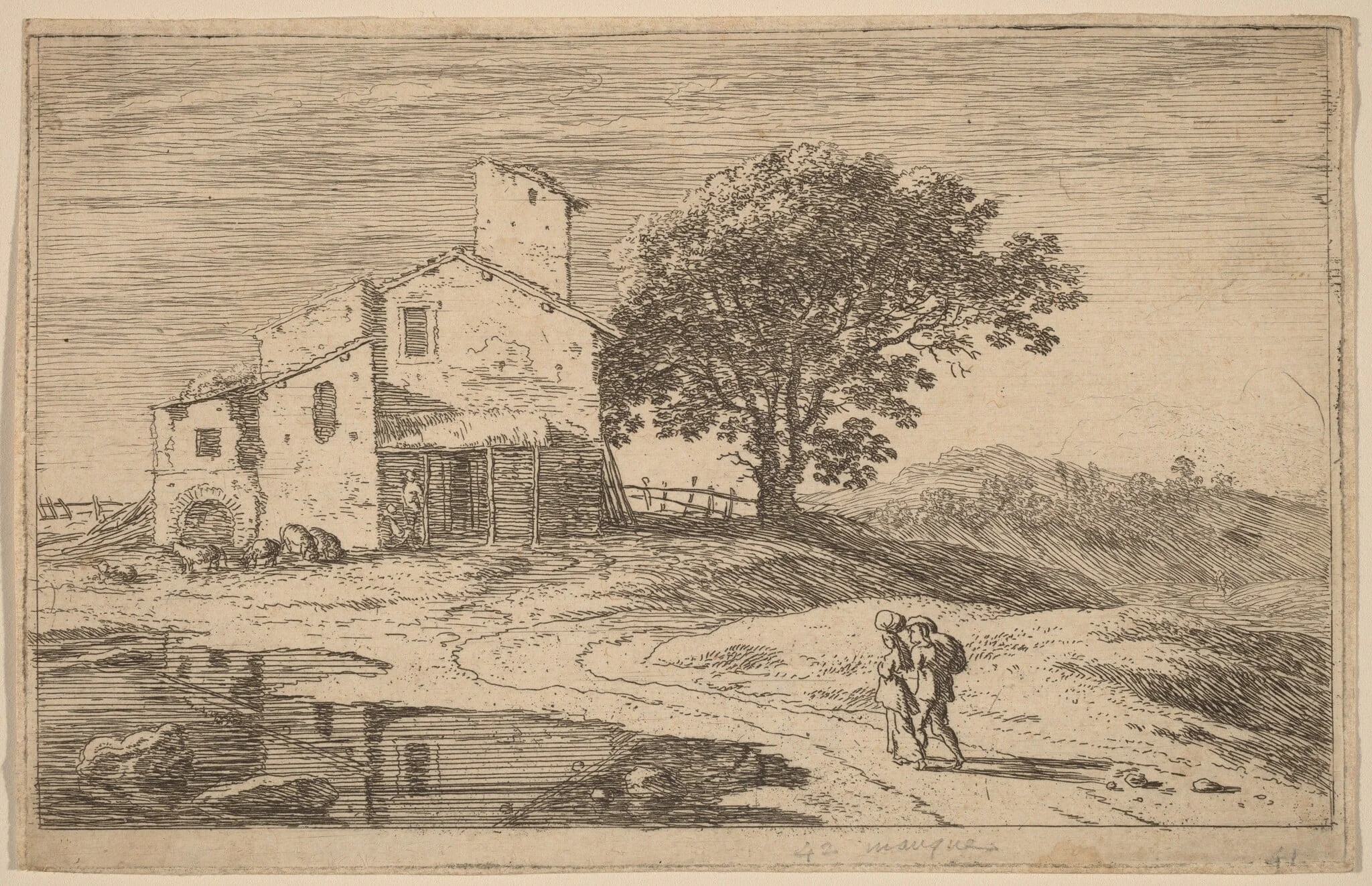 Large Tree near a House, detail