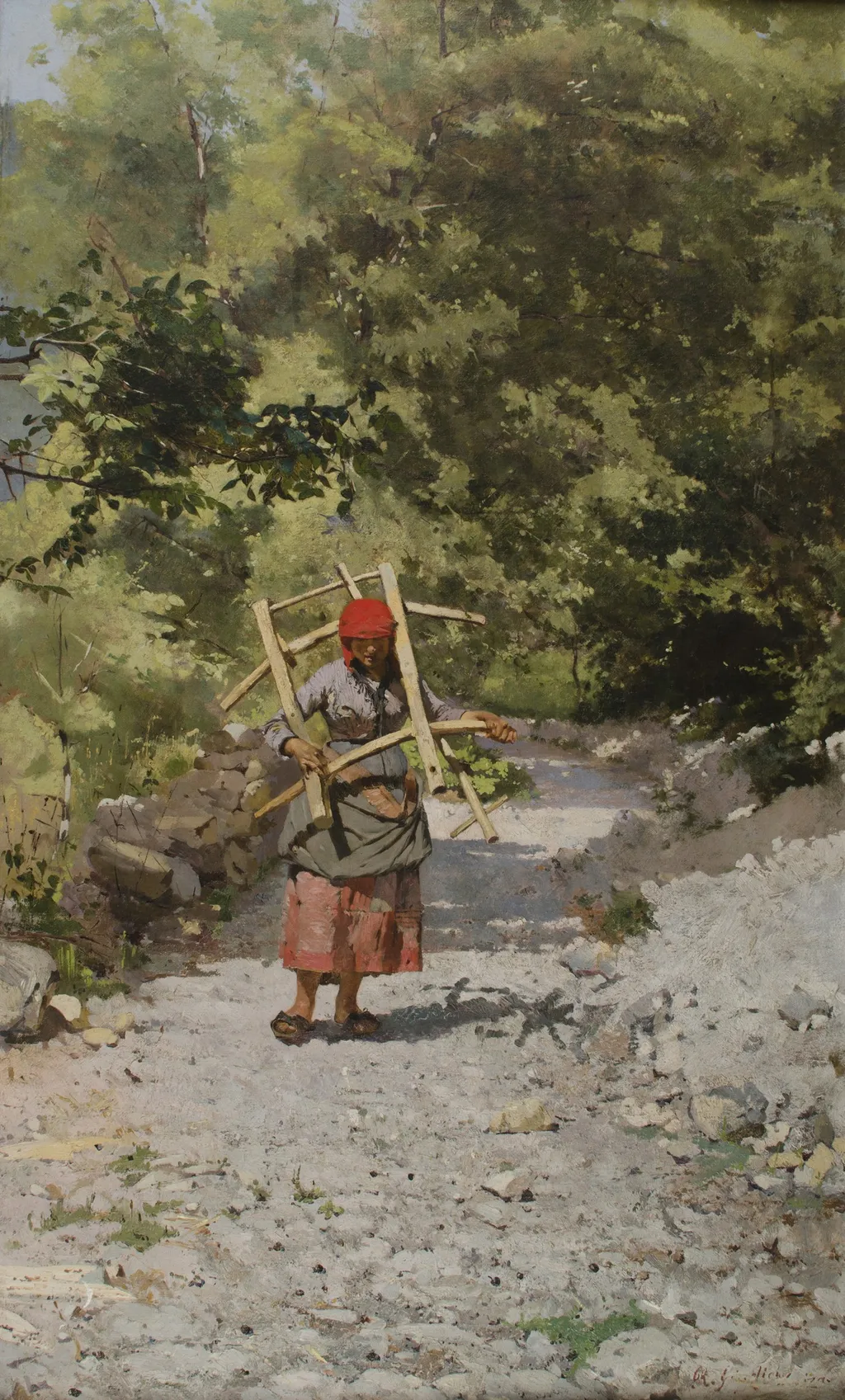Subiendo la cuesta, by Reinaldo Giudici, oil, 1892