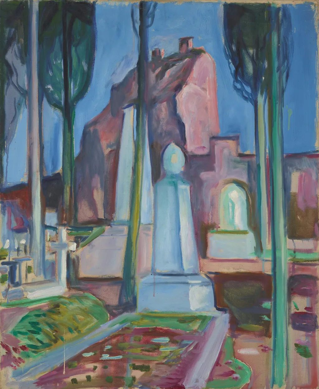 P.A. Munch's Grave in Rome, by Edvard Munch, oil, 1927