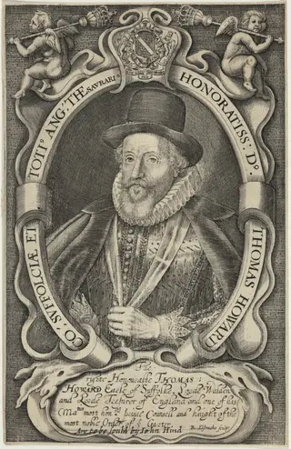 Thomas Howard, First Earl of Suffolk, by Renold Elstrack, ink, 1598