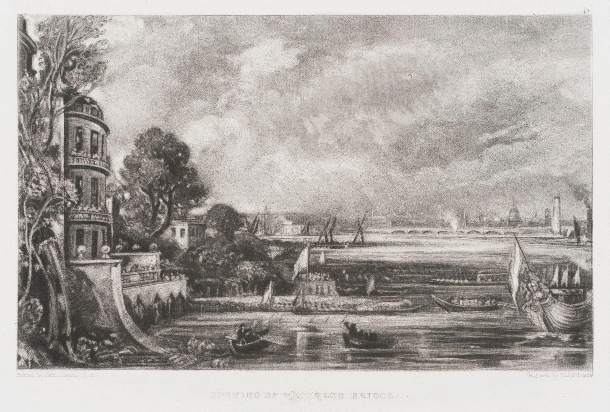 OPENING OF WATERLOO BRIDGE, detail