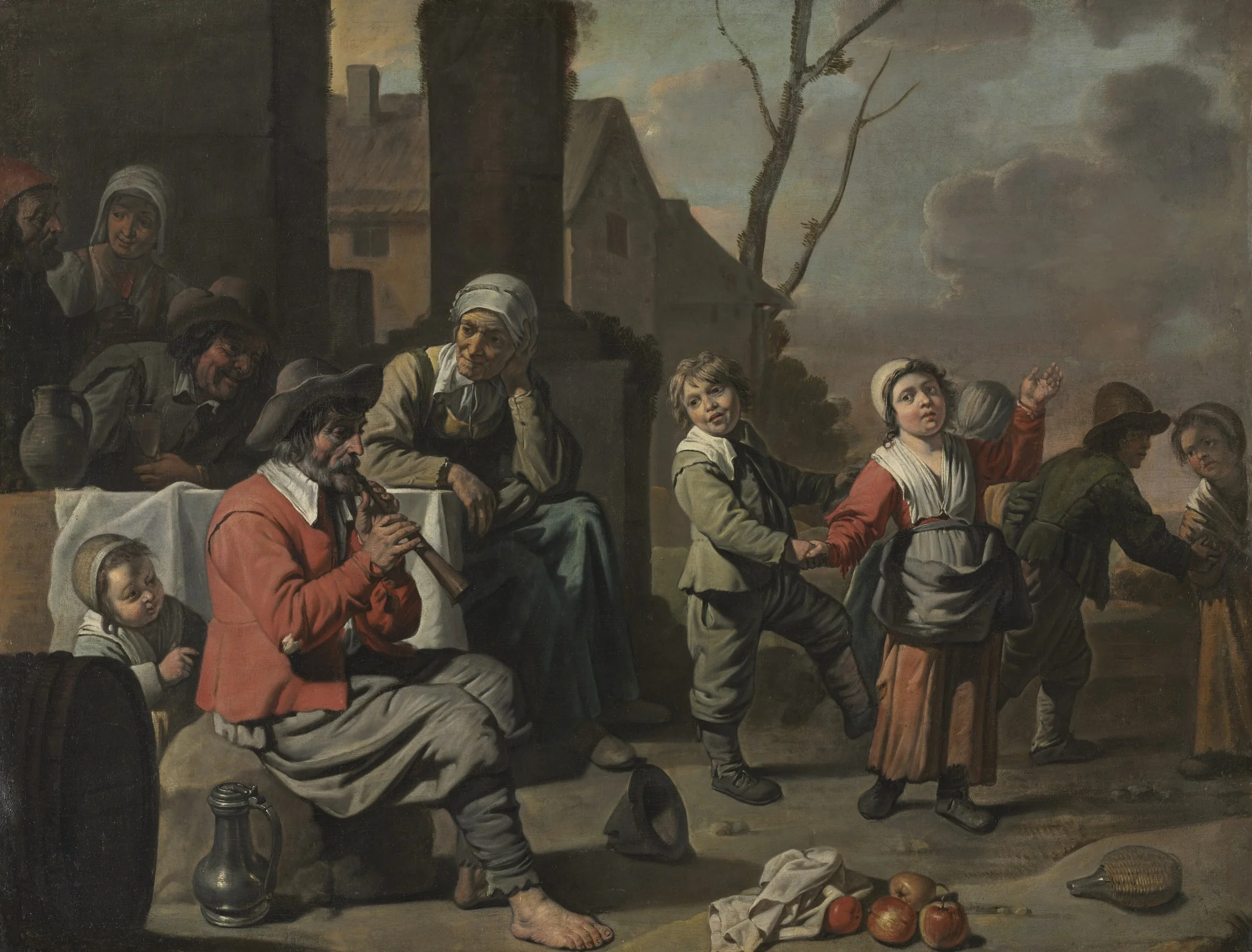 Peasant Children Dancing, detail