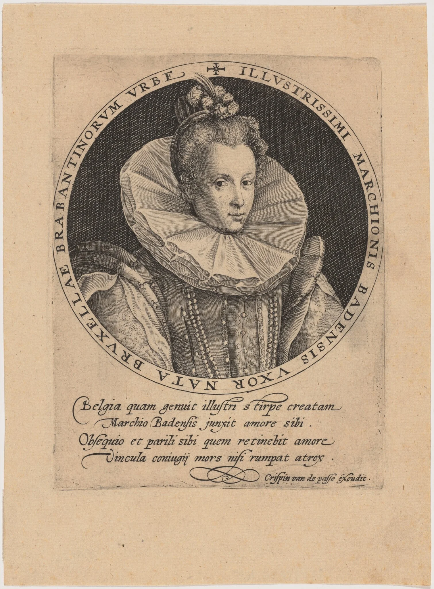 Elizabeth van Pallandt, Countess of Culemborg, Wife of Jacob, Margrave of Baden, detail