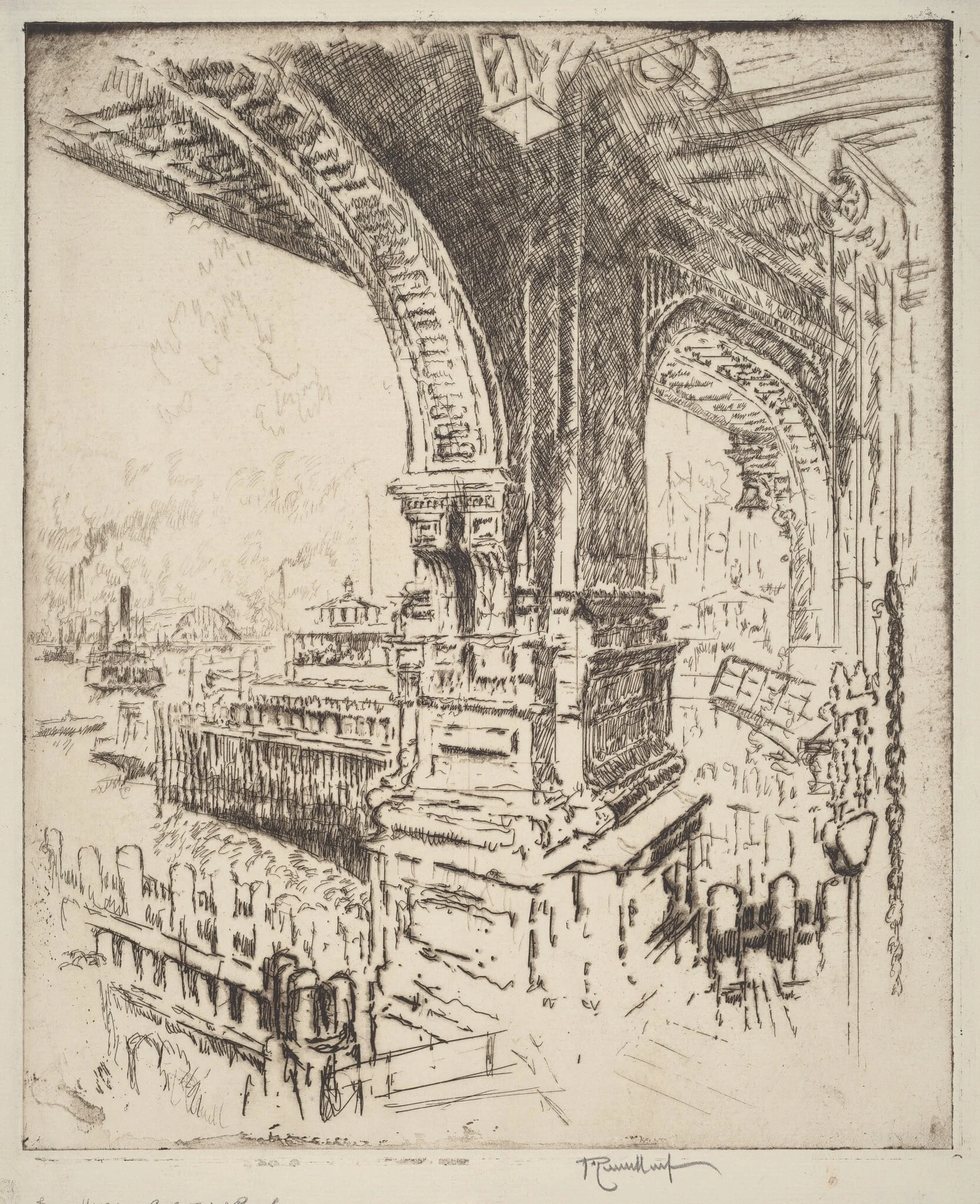 Within the Ferry, Cortlandt Street, New York, detail