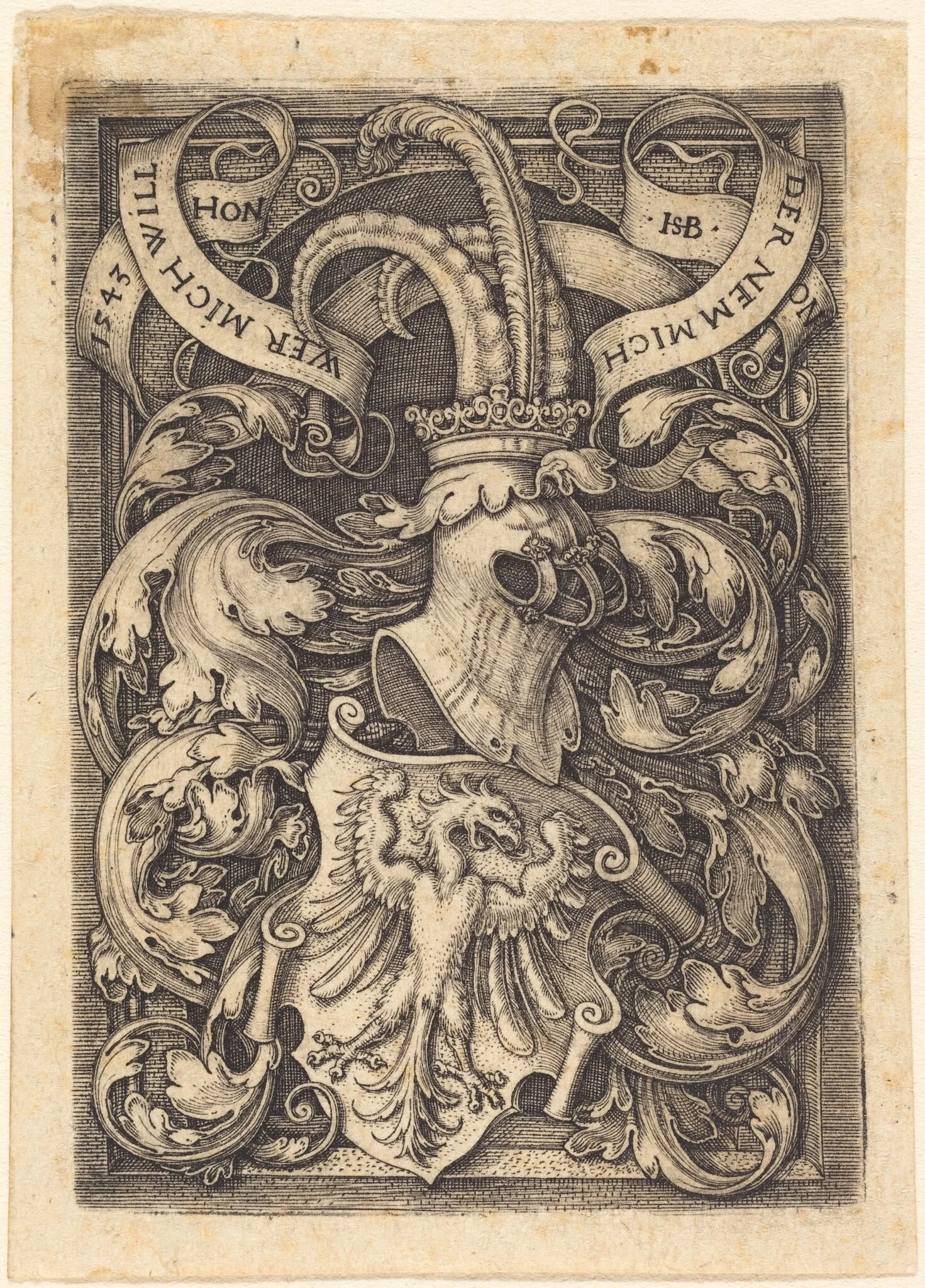 Coat of Arms with an Eagle, detail