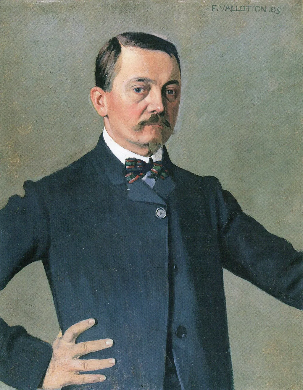 Autoportrait, by Félix Vallotton, oil, 1905