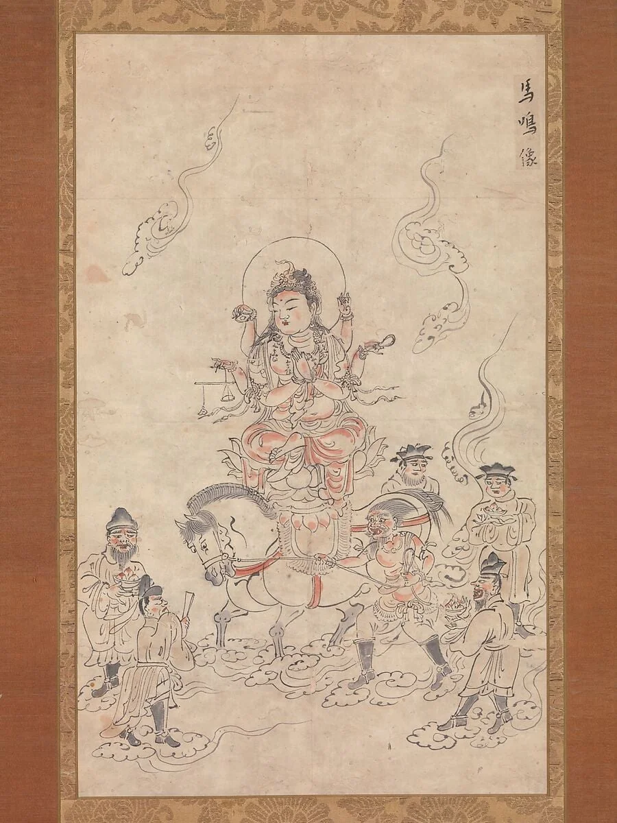 馬鳴菩薩図像|Iconographic Drawing of the Bodhisattva Memyō (Ashvaghosha), detail