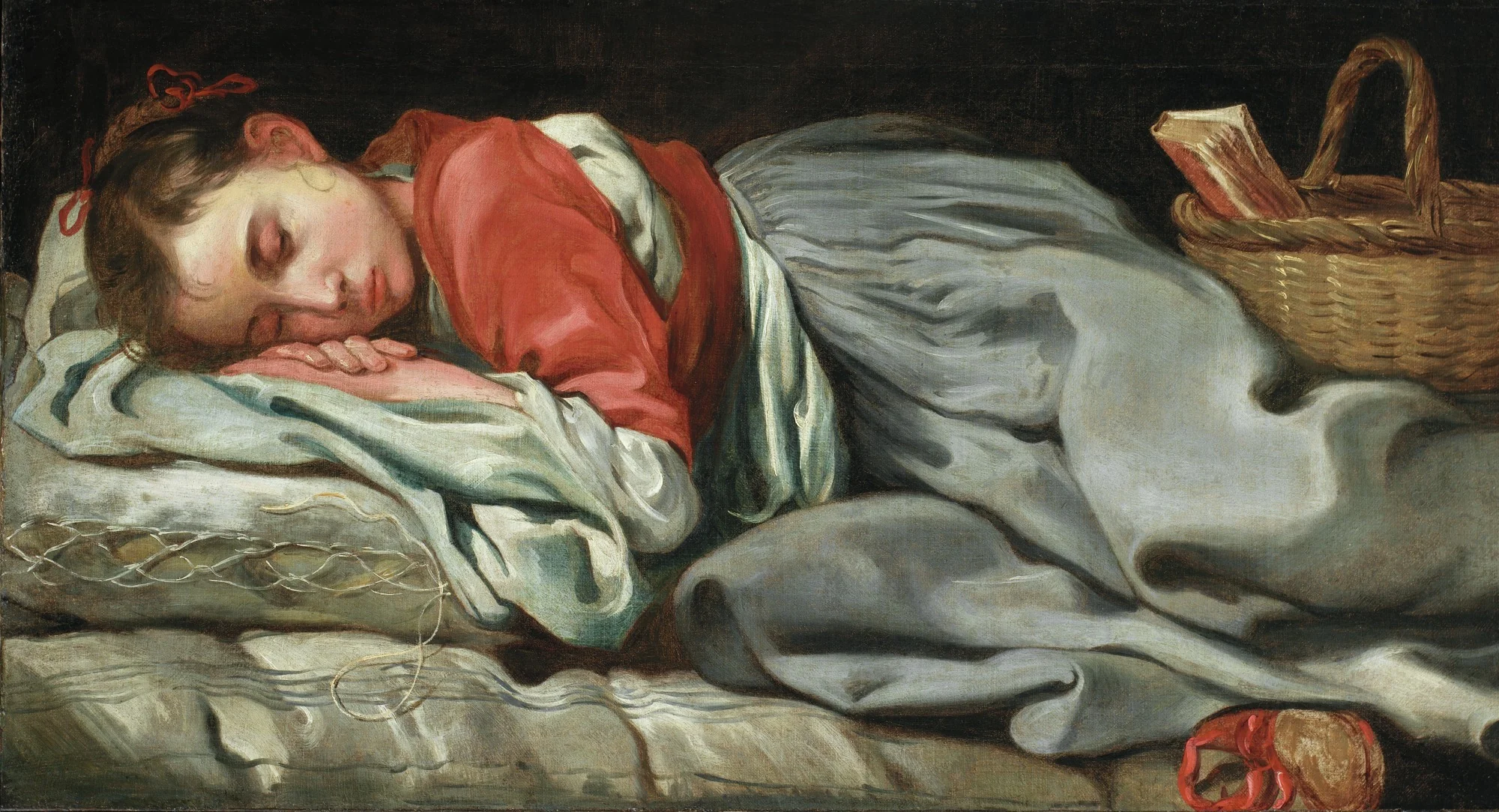 Young Girl Sleeping, detail