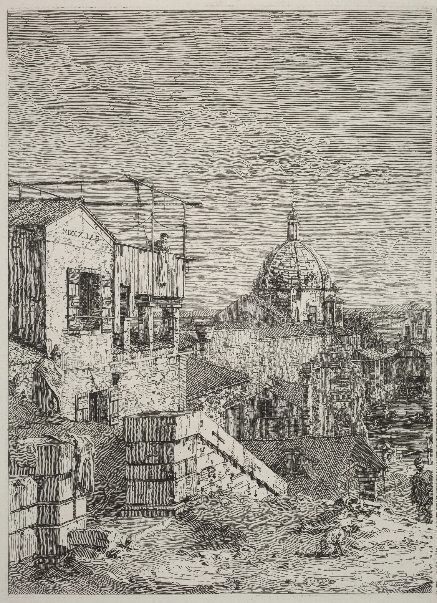 The House with the Inscription [left], detail