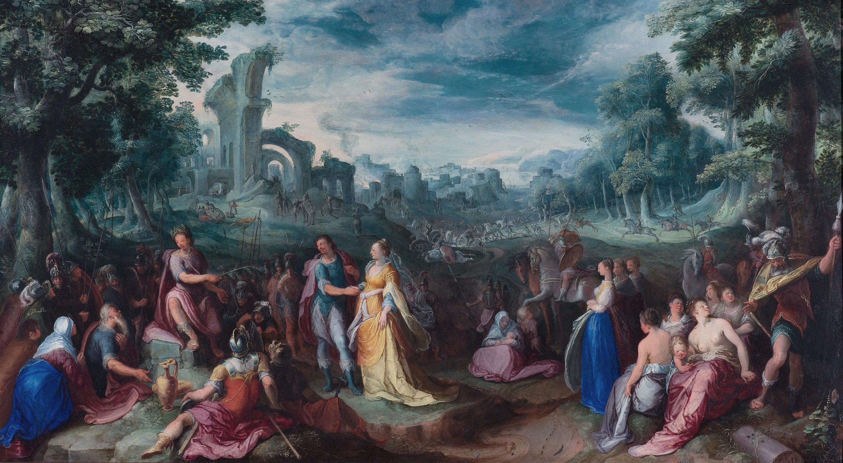 The Continence of Scipio, detail