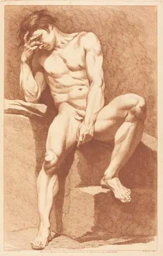 Academie, by Pierre-Alexandre Aveline, ink, 1731