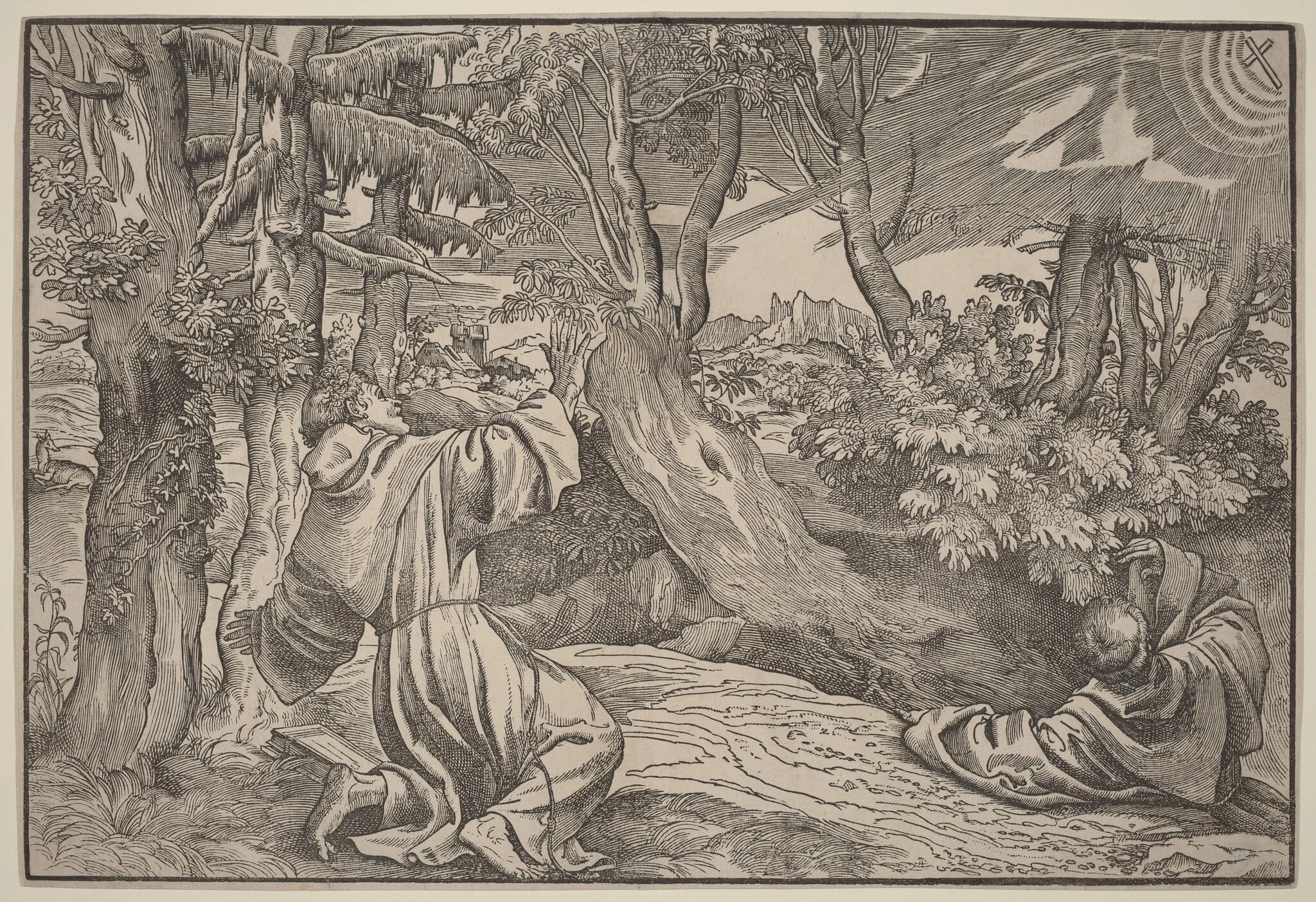 Saint Francis Receiving the Stigmata, detail