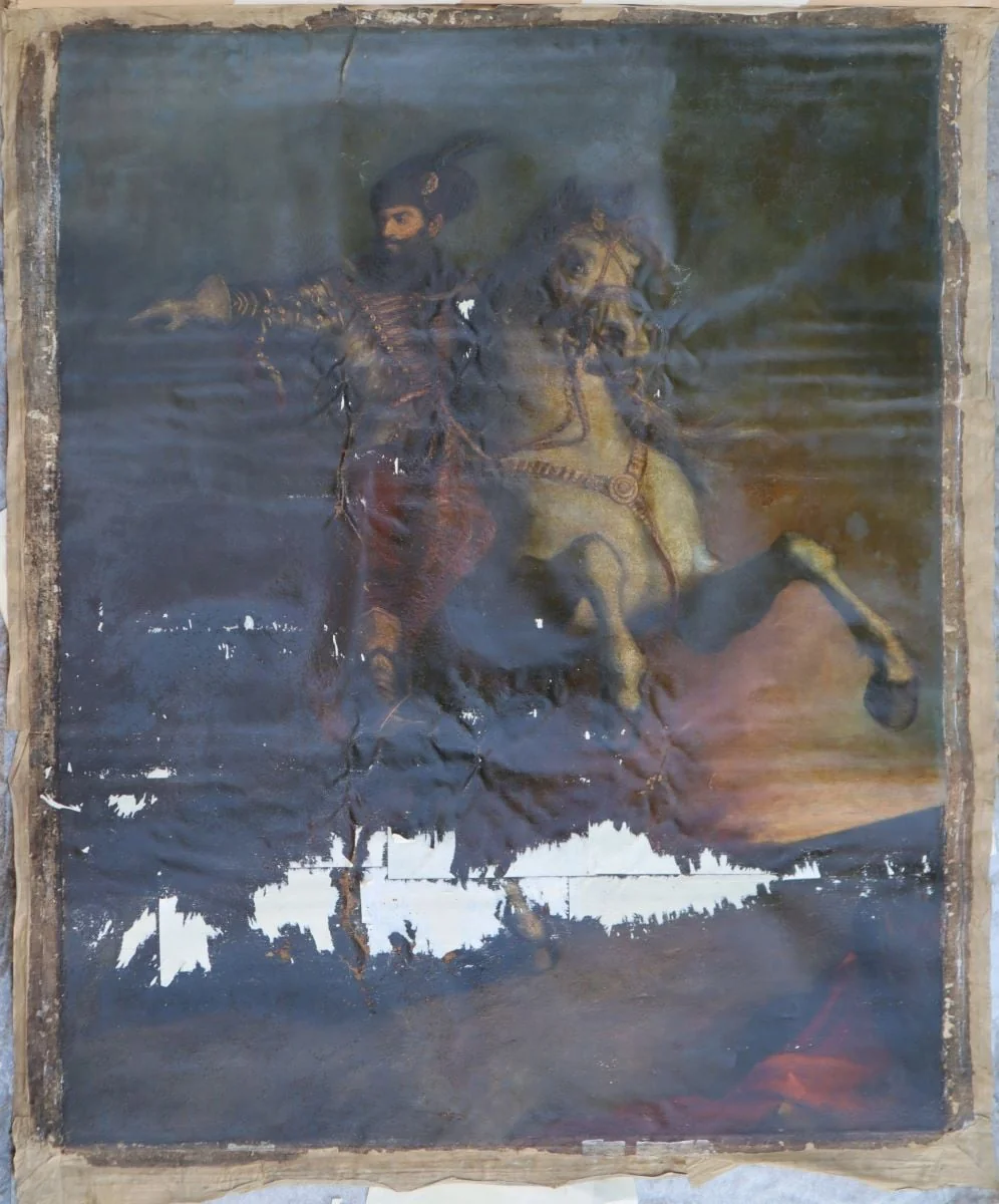 Mihai Viteazul călare la Calugăreni, detail